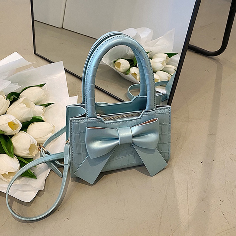 IELGY Túi Đeo Chéo Đính Nơ Thời Trang Xinh Xắn Cho Nữ