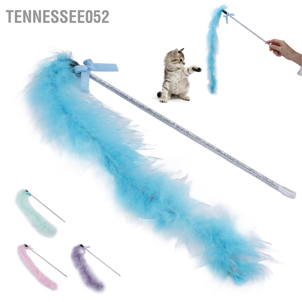 Tennessee052 Mèo Teaser Toy Fairy Princess Shiny Tua Wands với chuông cho mèo trong nhà con chơi bài tập đuổi theo