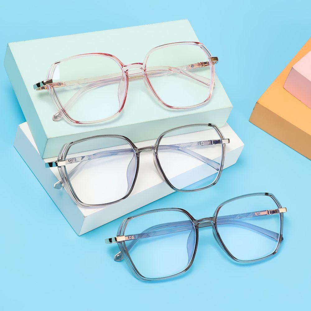 LAY Kính Chống Ánh Sáng Xanh Tròng Đa Giác Thời Trang