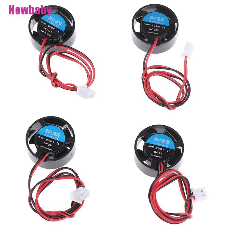 Quạt Làm Mát Mini 25.5x10mm 5V 9V 12V 24V Cho Đèn LED / Máy Tính