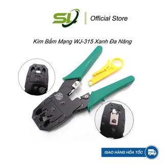 Kìm Bấm Mạng Ou Bao WJ-315 Xanh Đa Năng, Chuyên Dụng thi công công trình thiết bị mạng, camera