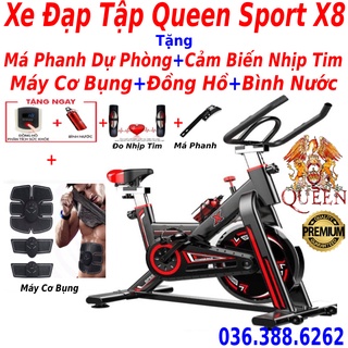 Xe đạp tập thể dục gym toshiko x9 tặng full combo vip má phanh sơ cua + đo nhịp tim + đồng hồ 7 thông số, bảo hành 3 năm
