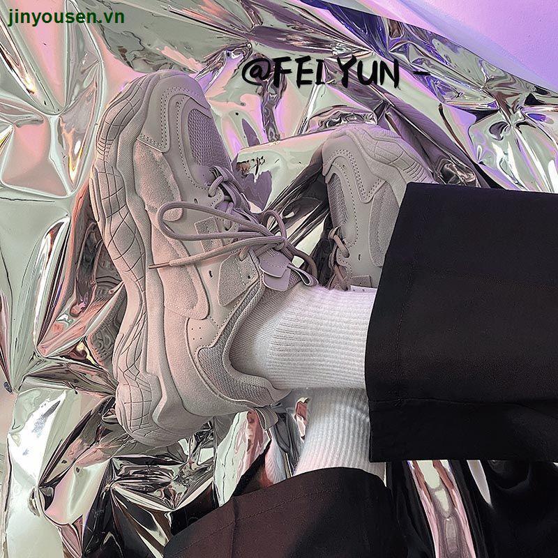 Giày thể thao nam đế dày màu đen thời trang cá tính