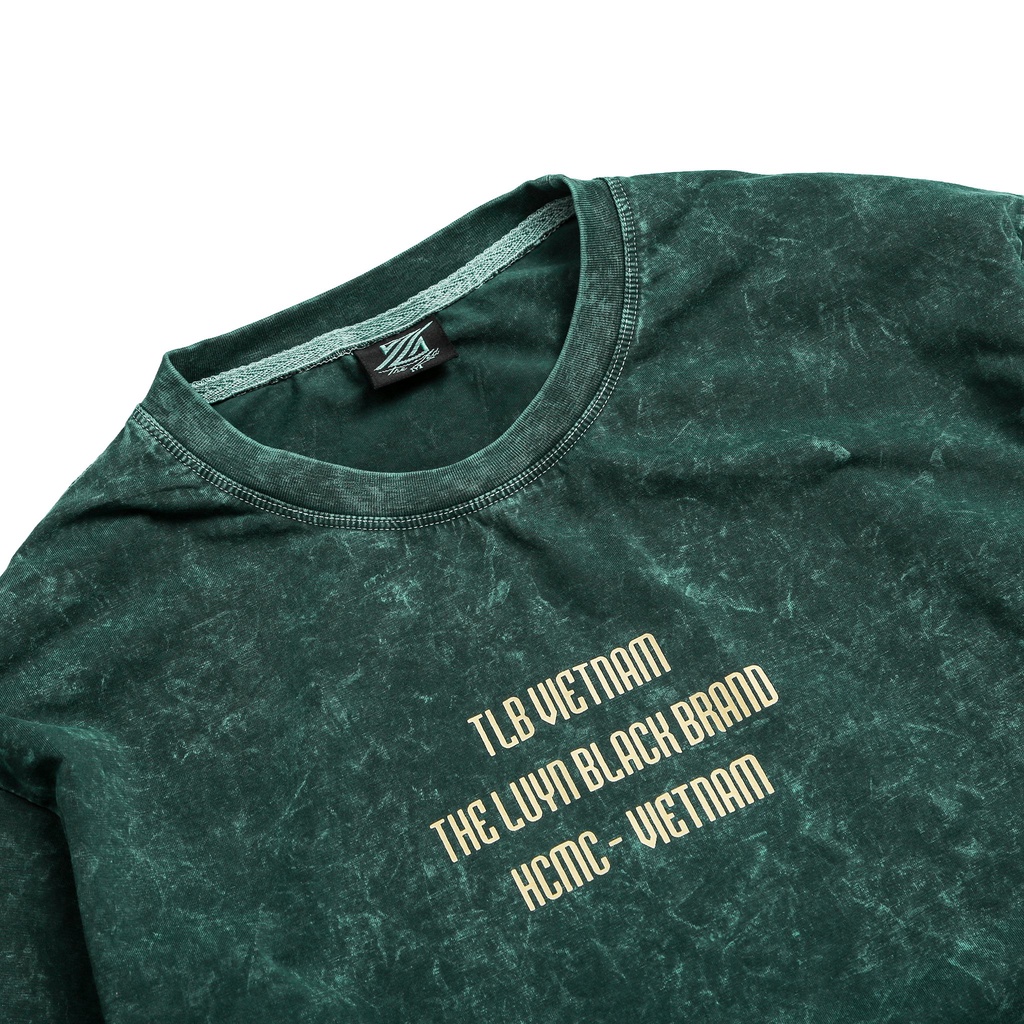 Áo thun tay lỡ ACID WASH, phông Unisex nam nữ, Cotton oversize form vừa, Màu xanh wash, TLB VIETNAM