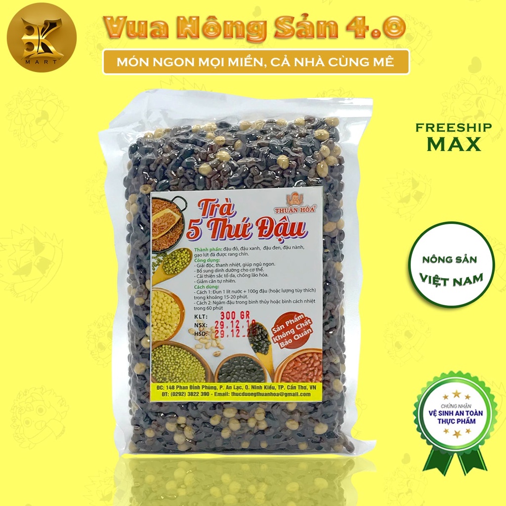 Trà Năm Thứ Đậu 100g/300g THUẬN HÒA FOOD Thanh Nhiệt Giải Độc, Giúp Ngủ Ngon, Cải Thiện Sắc Tố Da