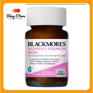 Sắt bầu Blackmore pregnancy Iron 30 viên [Có tem Chemist ]