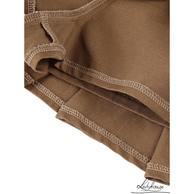 Chân Váy Chữ A Lưng Cao Xếp Ly Màu Trơn Thời Trang Mùa Hè Cho Nữ