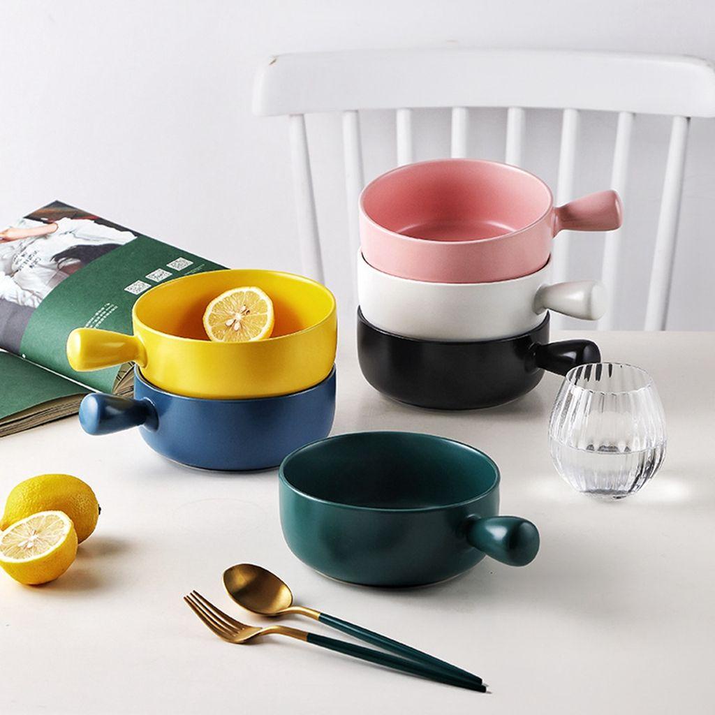 Bát Ăn Mì / Salad / Trái Cây Dung Tích Lớn Có Tay Cầm An Toàn Có Thể Dùng Trong Lò Vi Sóng