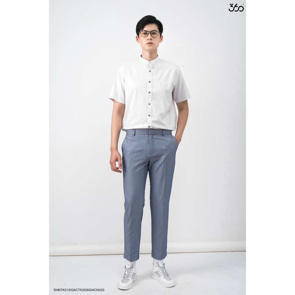 Áo sơ mi ngắn tay cổ tàu local brand 360 Boutique-SHNTK212 | BigBuy360 - bigbuy360.vn