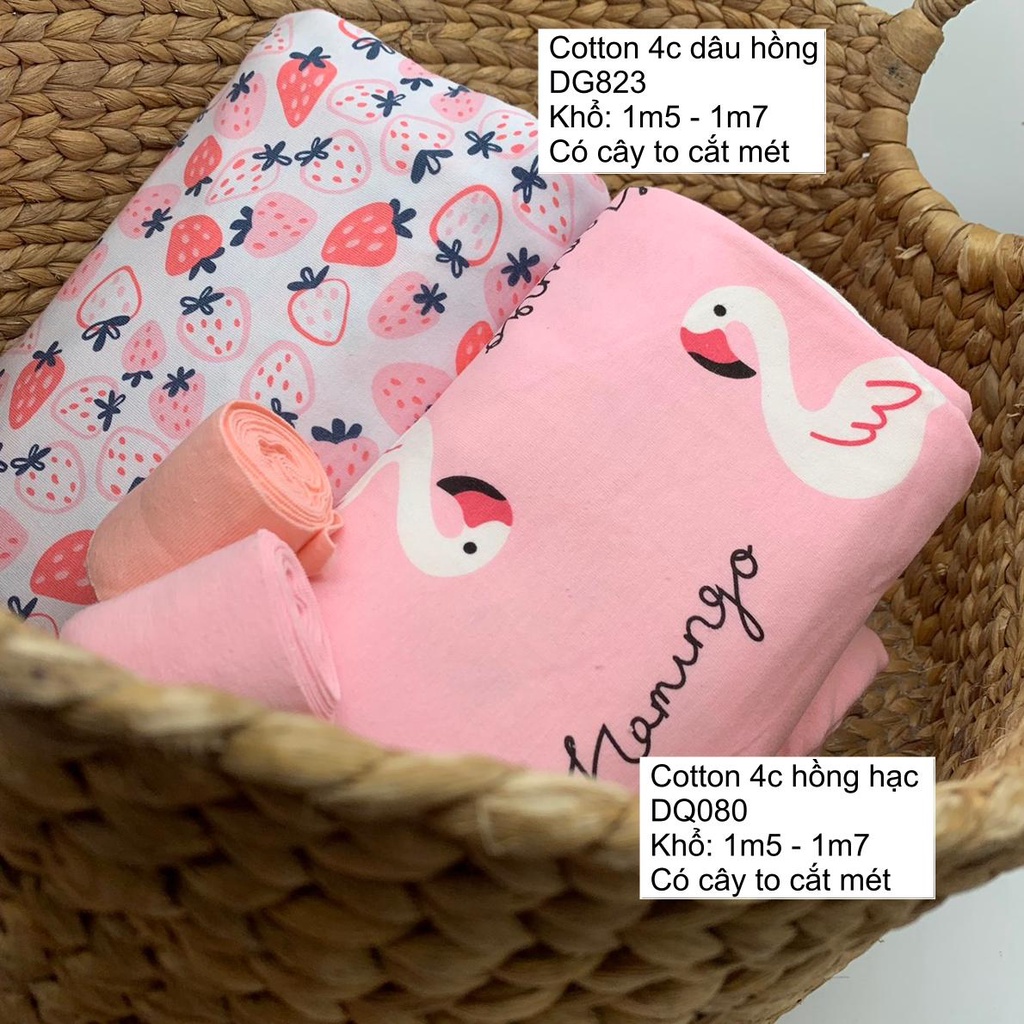 [VẢI COTTON] may đồ cho bé - mẹ tập may co giãn 4c
