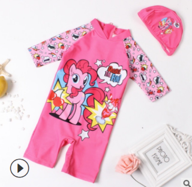 Set đồ bơi liền cho bé gái hình pony