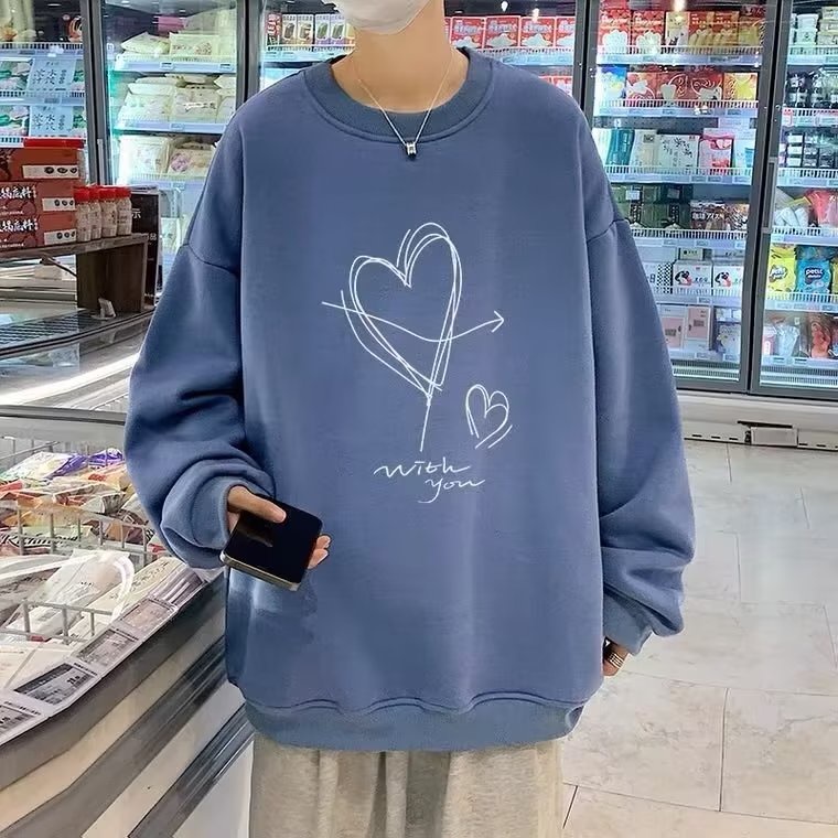 Áo Nỉ Cổ Tròn Oversize In Chữ Phong Cách Nhật Bản Thời Trang Thường Ngày Cho Nam [M-5XL]