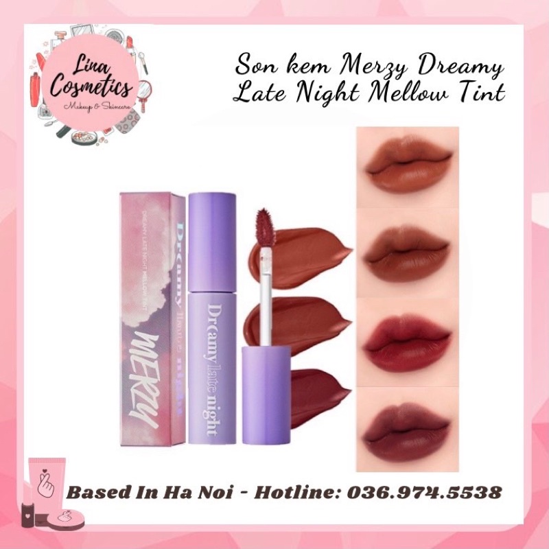 [Có Sẵn] Son Kem Lì Merzy Dreamy Late Night Mellow Tint màu M9 M10 M11 M12 M13 M14