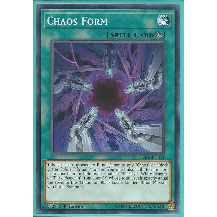 Lá bài thẻ bài Yugioh LED3-EN011 Chaos Form
