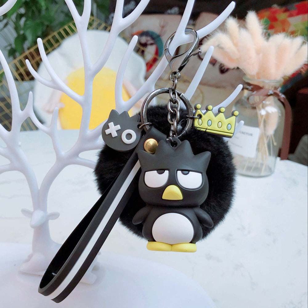 Móc khóa gắn bóng lông hình động vật dễ thương thời trang cho nữ