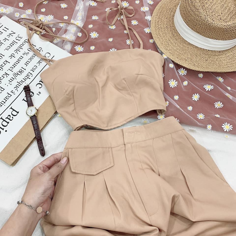 SET ÁO 2D Cột x QUẦN ỐNG RỘNG 🌼 #190k