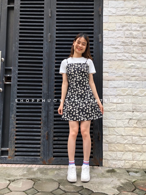 Váy kẻ caro hai dây ulzzang - váy kẻ hai dây caro ( hình shop tự chụp ) | BigBuy360 - bigbuy360.vn