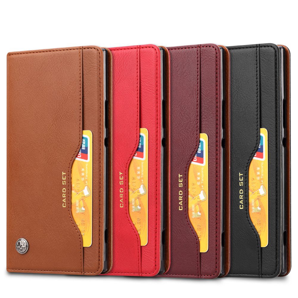 Multi-Card Slots Casing Sony Xperia XA2 Wallet Case Magnetic Leather Flip Cover