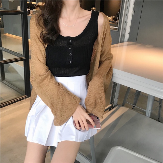 Áo khoác cardigan len mỏng siêu hot