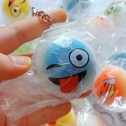 Đồ Chơi Squishy Mini Kèm Móc Khóa Hình Bánh Bao Icon Mặt Cười Cute Dễ Thương #squishy