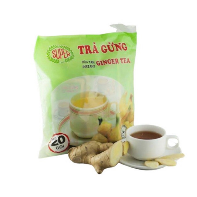 [Mã GROXUAN1 giảm 8% đơn 150K] Trà gừng hòa tan super 400g( 20gx 20 gói) | BigBuy360 - bigbuy360.vn