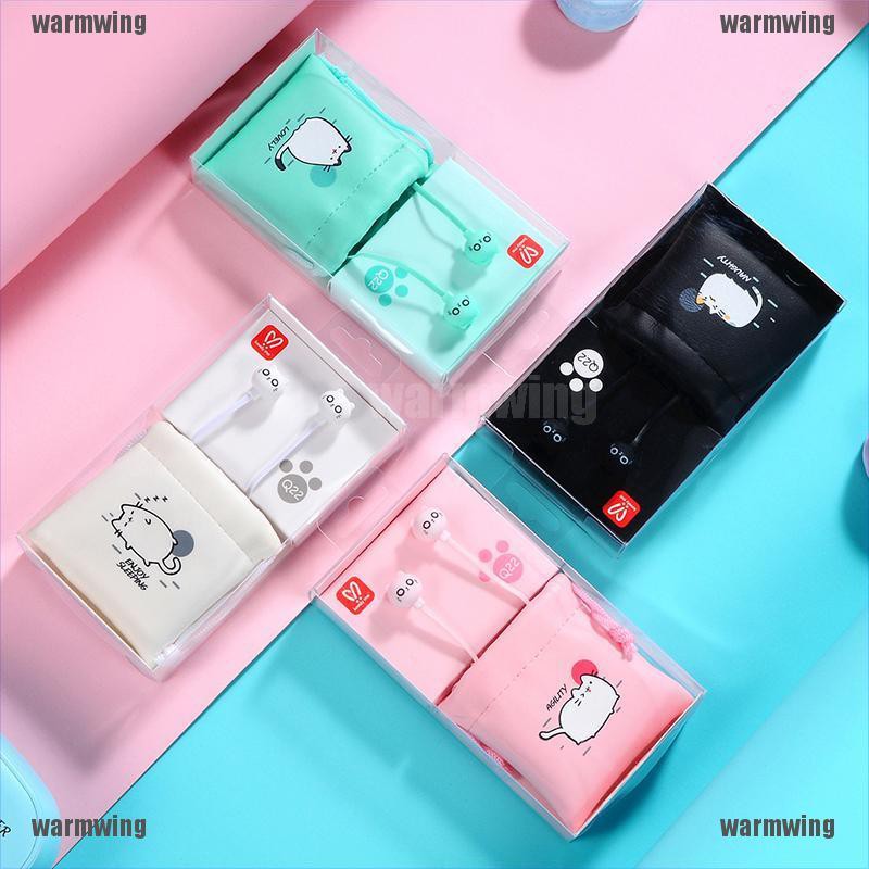 Tai Nghe Điện Thoại Hình Mèo Dễ Thương Có Dây Cho Trẻ Em