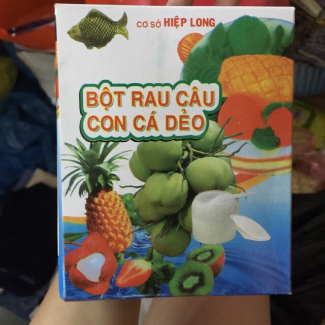 Rau câu con cá dẻo 1 hộp 12 gói