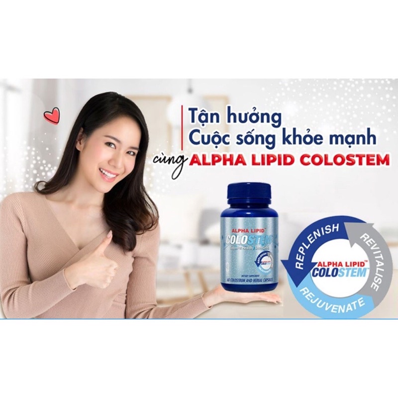 THỰC PHẨM BẢO VỆ SỨC KHỎE "ALPHA LIPID COLOSTEM" DẠNG VIÊN UỐNG, LỌ 60 VIÊN