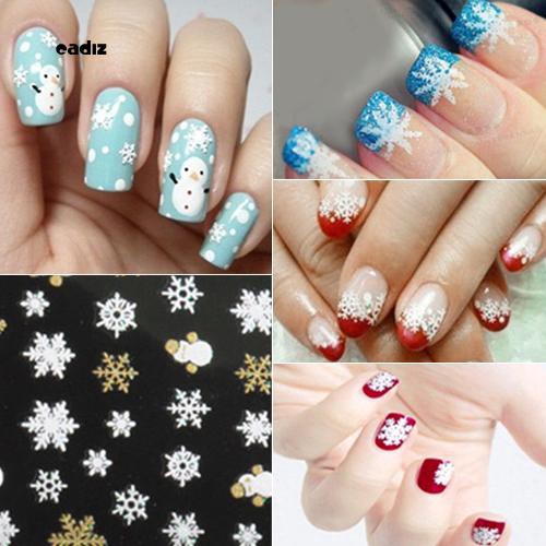 [Hàng mới về] Hình dán móng tay trang trí nghệ thuật chủ đề Giáng sinh