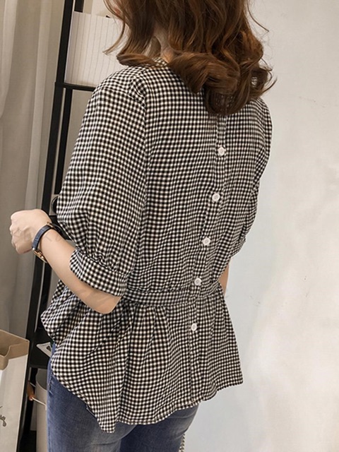 ÁO SỌC CỔ V TAY LỠ