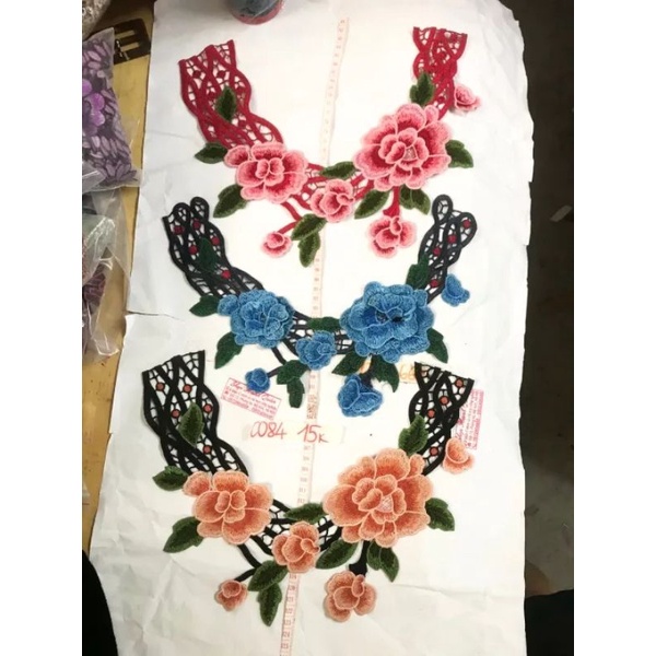 Cổ hoa thêu mã CO84