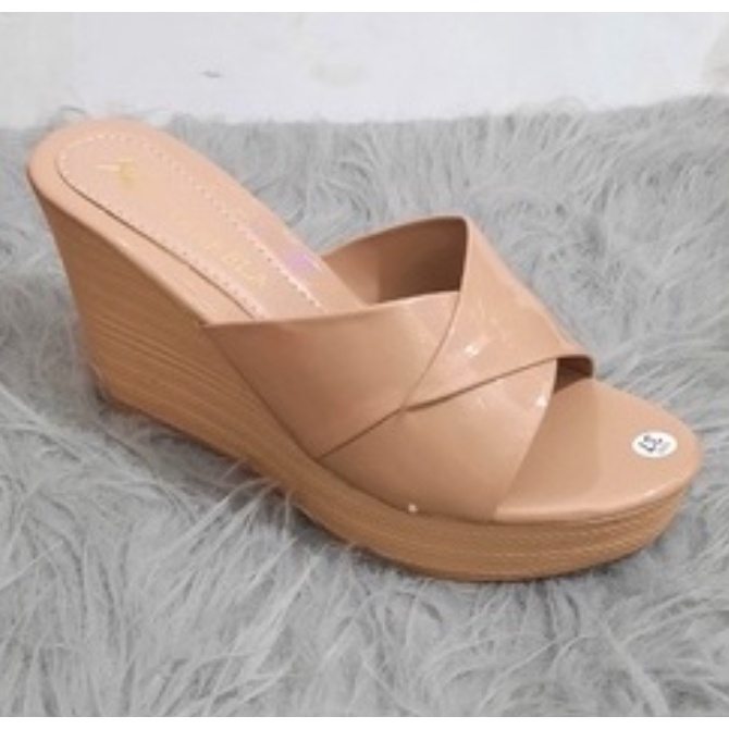 DÉP QUAI CHÉO NỮ CAO 9CM MÃ BÓNG (ĐẶT TĂNG LÊN 1 SIZE Ạ)