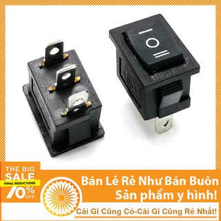 Công Tắc 3 Chân Bập Bênh 3 Chế Độ 6A 250V KCD1-103