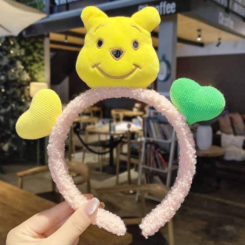 Băng Đô Cài Tóc Hình Gấu/Voi Hoạt Hình Nhồi Bông Dễ Thương Cho Bé