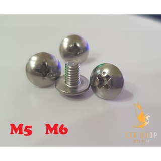 Vít pake bulong đầu dù inox 304 - kích thước m5 m6