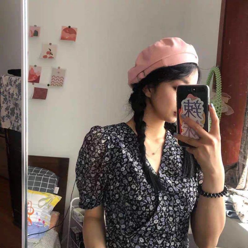 Mũ nồi nữ Beret có dây rút thời trang