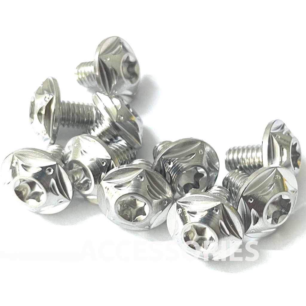 Ốc Salaya 6li10 Mẫu Sao Gắn Dàn Áo,Ốp Pô,Nón Bảo Hiểm,Hộp Xích Và Nhiều Vị Trí Khác PKPH