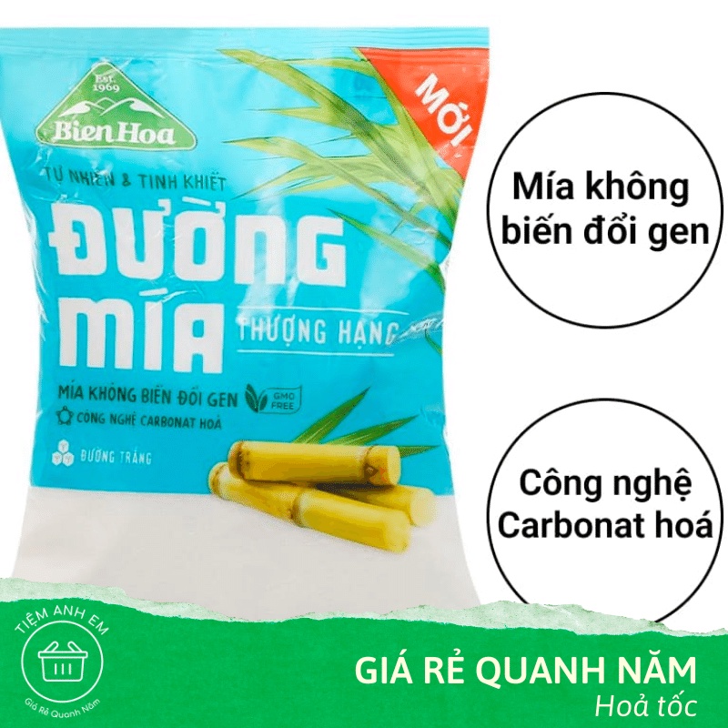 Đường mía thượng hạng Biên Hòa gói 500G / 1Kg