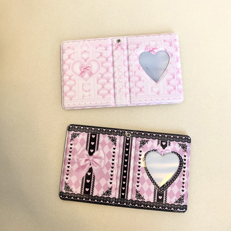 Album Ảnh 3 inch 40 Ô Một Trang Một Trang Họa Tiết Kẻ Sọc Đen Bột Ren