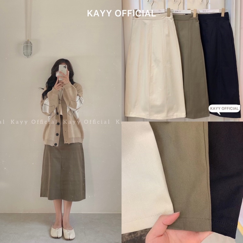 Chân váy dáng dài lưng chun chất xịn _ Cv701 ( Ảnh thật)