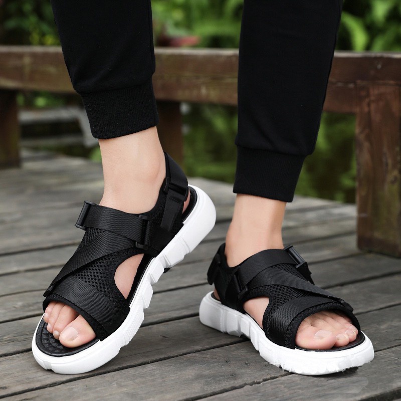 Giày MWC 7056 - Giày Dép Sandal Nam, Giày Dép Quai Hậu Quai Ngang Bản To Cool Ngầu
