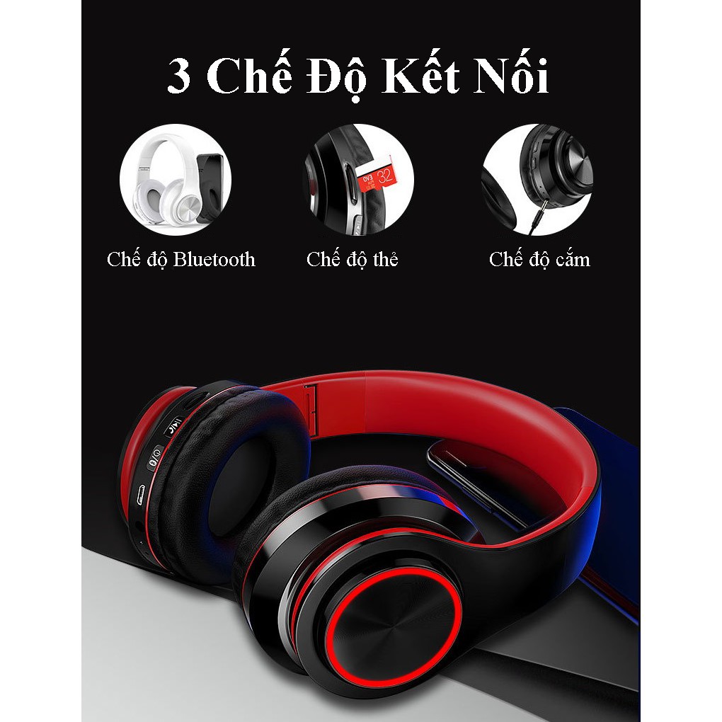 TAI NGHE BLUETOOTH CHỤP TAI CÓ LED BASS CỰC ĐÃ