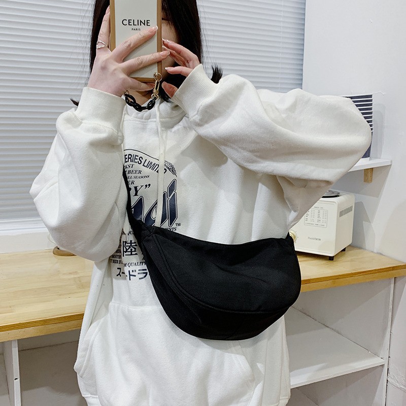 New Dumpling Bag Oxford Cloth College Student Underarm Bag Fresh Shoulder Messenger Bag | BigBuy360 - bigbuy360.vn