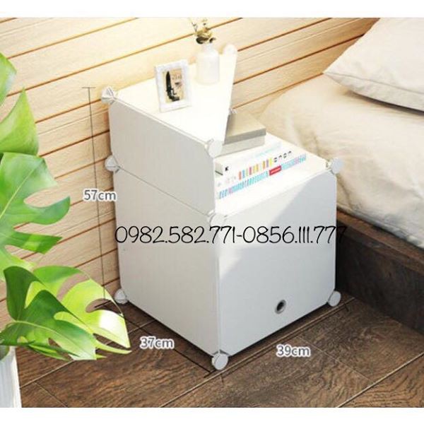 Tủ nhựa lắp đầu giường mini kích thước 57x39x37