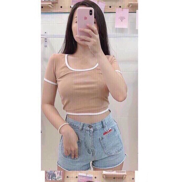 Áo thun ôm bo viền 💖