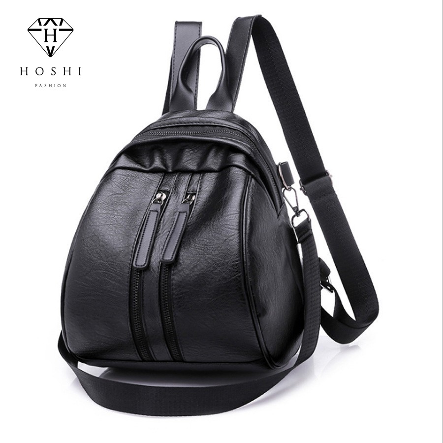 Balo con cóc nữ kiêm túi đeo chéo Hoshi BL007 chất liệu da