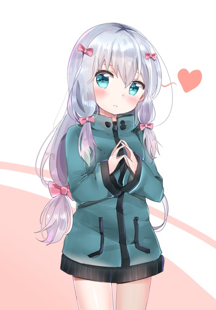 Poster in hình anime sagiri a4 1-5 tấm khác nhau có đề can bóc dán