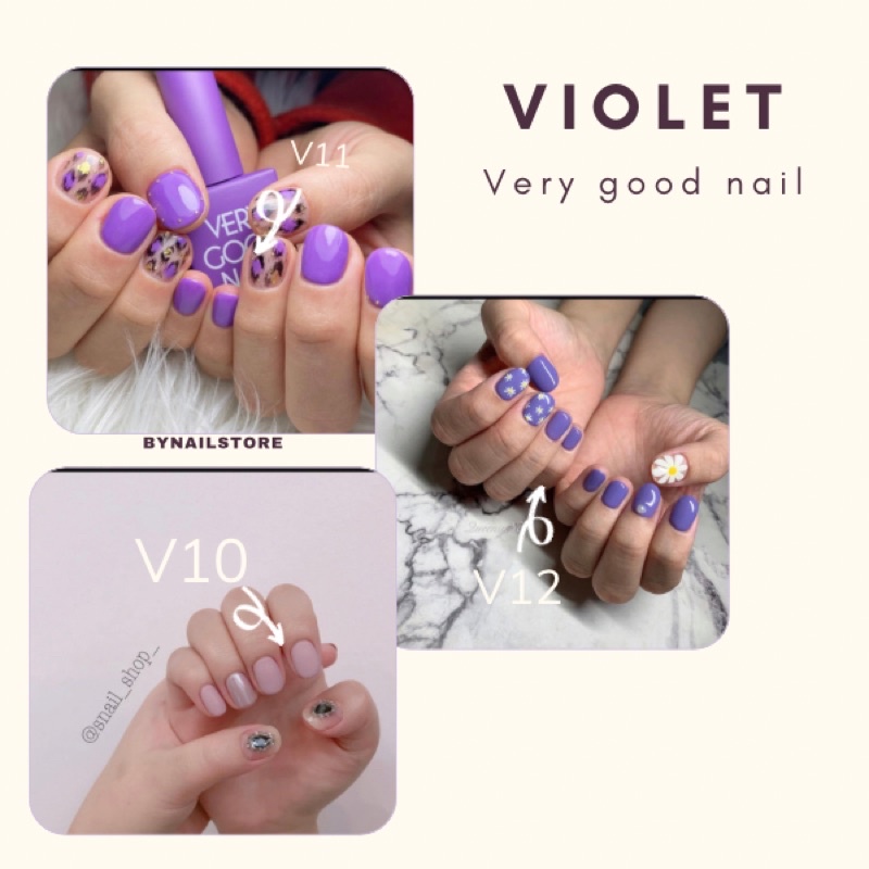 [Very good nail] Sơn gel cao cấp Hàn Quốc tone màu tím (1pcs)