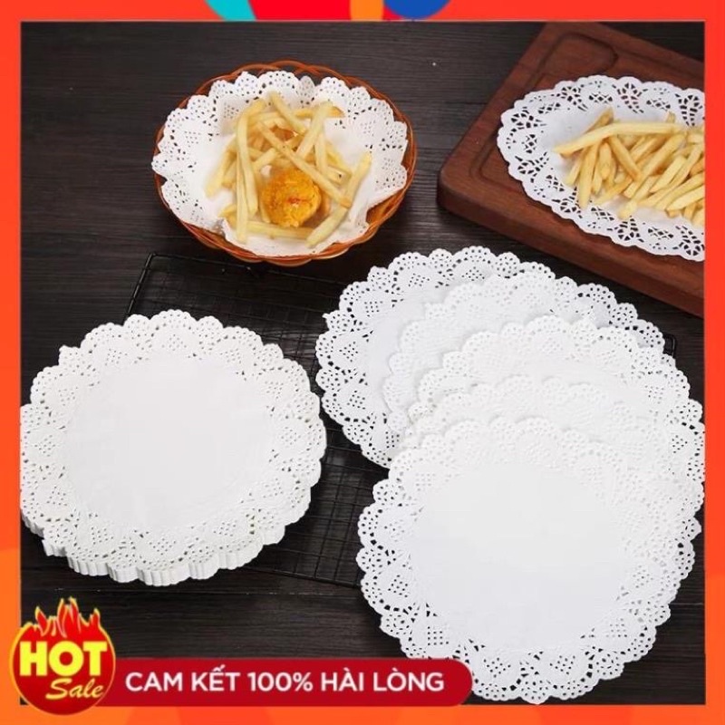 Giấy Thấm Dầu Đồ Ăn, Hút Dầu Mỡ Hoạ Tiết Hoa Văn Đục Lỗ Tập 140 Tờ, An Toàn Cho Sức Khỏe [GDDT]