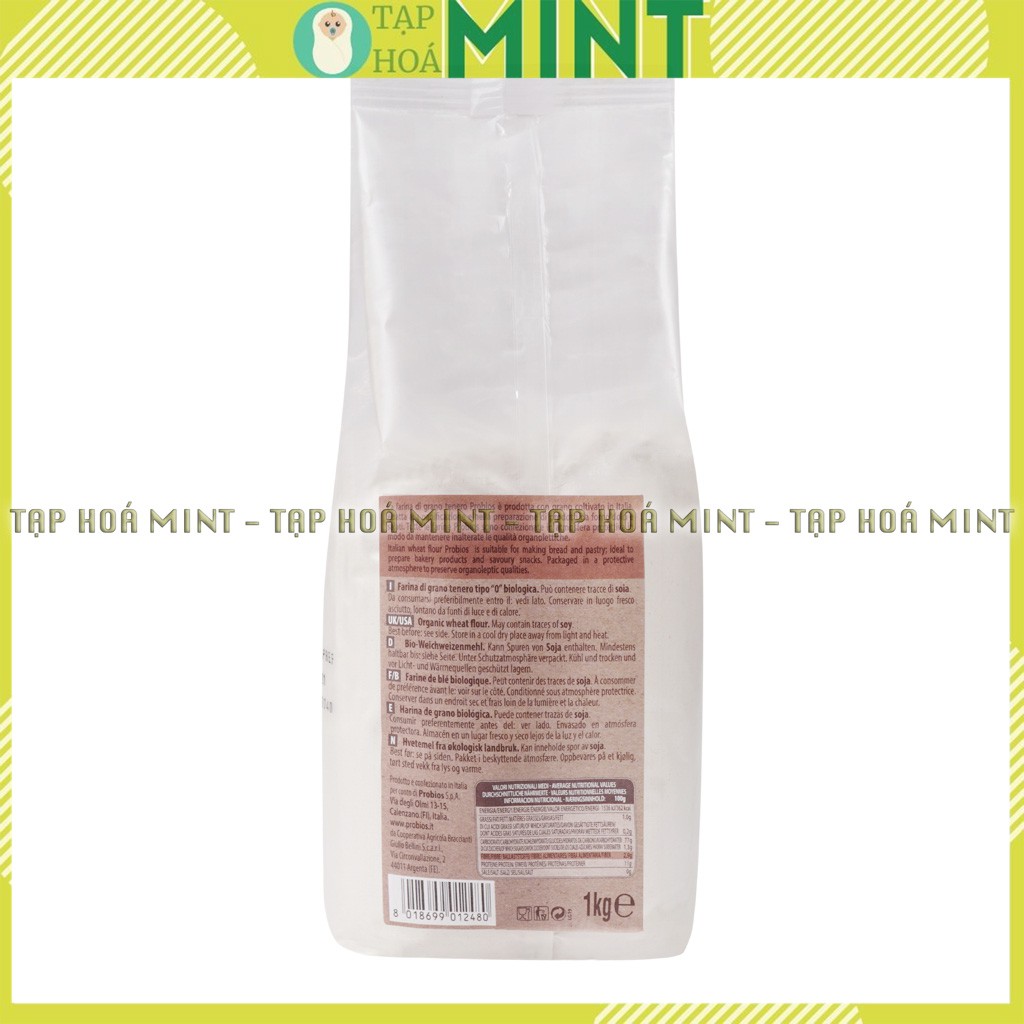 Bột mì hữu cơ không tẩy trắng Probios gói 1kg bé ăn dặm - Tạp hoá mint